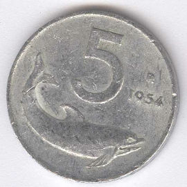 Italia 5 Lire de 1954