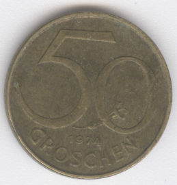 Austria 50 Groschen de 1974