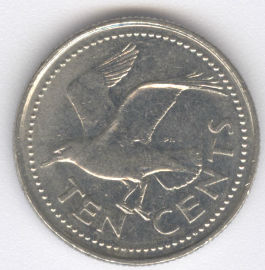Barbados 10 Cents de 1989