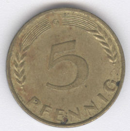 Alemania 5 Pfennig de 1969 (G)