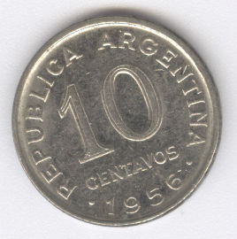 Argentina 10 Centavos de 1956