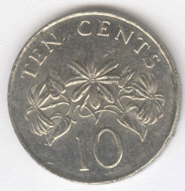 Singapur 10 Cents de 1986