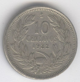 Chile 10 Centavos de 1932