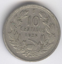 Chile 10 Centavos de 1928