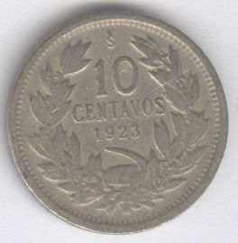 Chile 10 Centavos de 1923