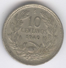 Chile 10 Centavos de 1940