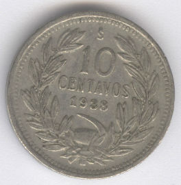 Chile 10 Centavos de 1938