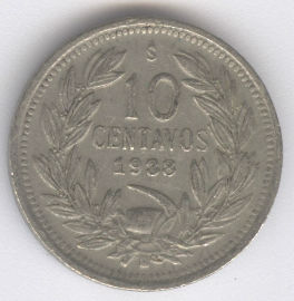 Chile 10 Centavos de 1938