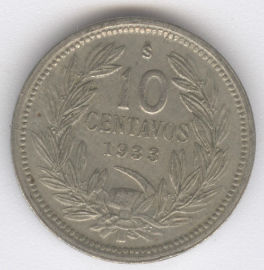 Chile 10 Centavos de 1933