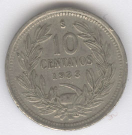 Chile 10 Centavos de 1933