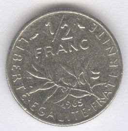 Francia 1/2 Franc de 1965