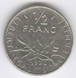 Francia 1/2 Franc de 1976