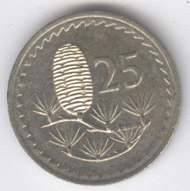 Chipre 25 Mils de 1973