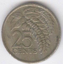 Trinidad y Tobago 25 Cents de 1976