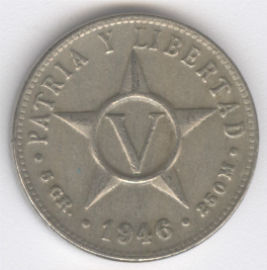 Cuba 5 Centavos de 1946