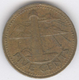 Barbados 5 Cents de 1973