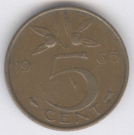 Holanda 5 Cents de 1965