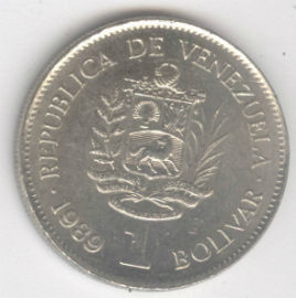 Venezuela 1 Bolivar de 1989