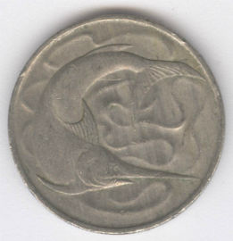 Singapur 20 Cents de 1967