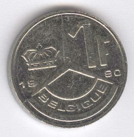 Bélgica 1 Franc de 1990