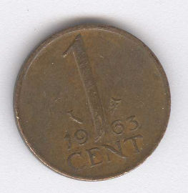 Holanda 1 Cent de 1963