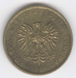 Polonia 5 Zloty de 1986