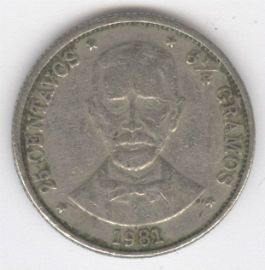 República Dominicana 25 Centavos de 1981