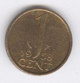 Holanda 1 Cent de 1958