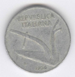 Italia 10 Lire de 1956