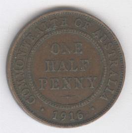 Australia 1/2 Penny de 1916