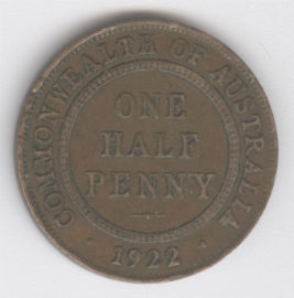 Australia 1/2 Penny de 1922