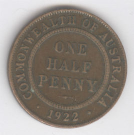 Australia 1/2 Penny de 1922