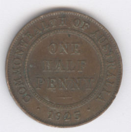 Australia 1/2 Penny de 1925