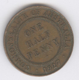 Australia 1/2 Penny de 1927