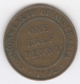 Australia 1/2 Penny de 1932