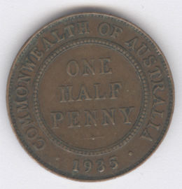 Australia 1/2 Penny de 1935
