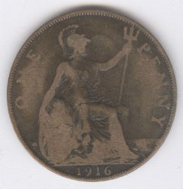 Inglaterra 1 Penny de 1916