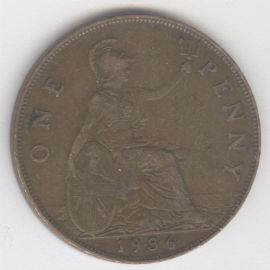 Inglaterra 1 Penny de 1936