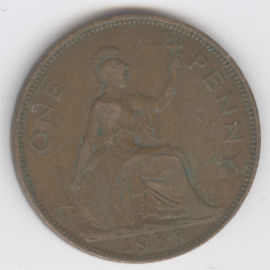 Inglaterra 1 Penny de 1938