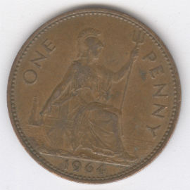 Inglaterra 1 Penny de 1964