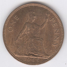 Inglaterra 1 Penny de 1965