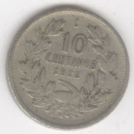 Chile 10 Centavos de 1922