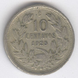 Chile 10 Centavos de 1925