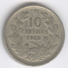 Chile 10 Centavos de 1925