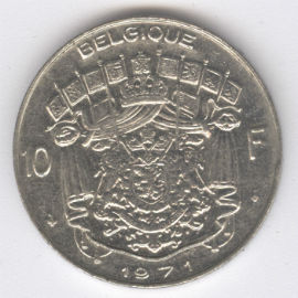 Bélgica 10 Francs de 1971 (Belgique)