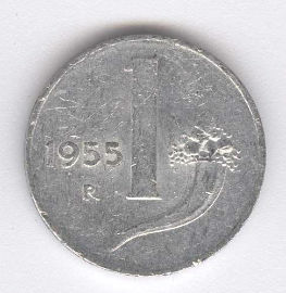 Italia 1 Lire de 1955