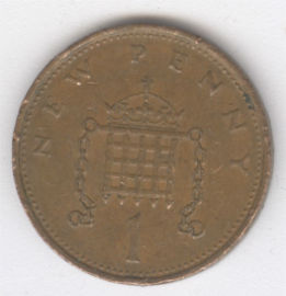 Inglaterra 1 New Penny de 1971