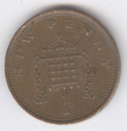 Inglaterra 1 New Penny de 1975