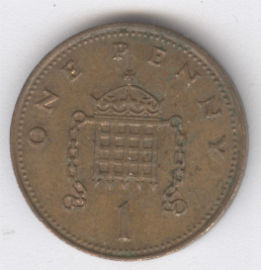 Inglaterra 1 New Penny de 1987