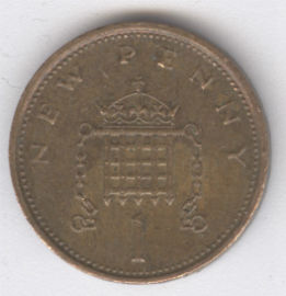 Inglaterra 1 New Penny de 1976